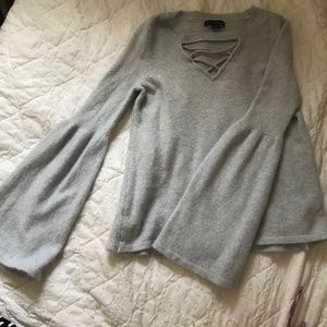 Baby blue American Eagle neck detail sweater